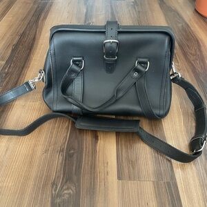 Black Leather Duffle Bag